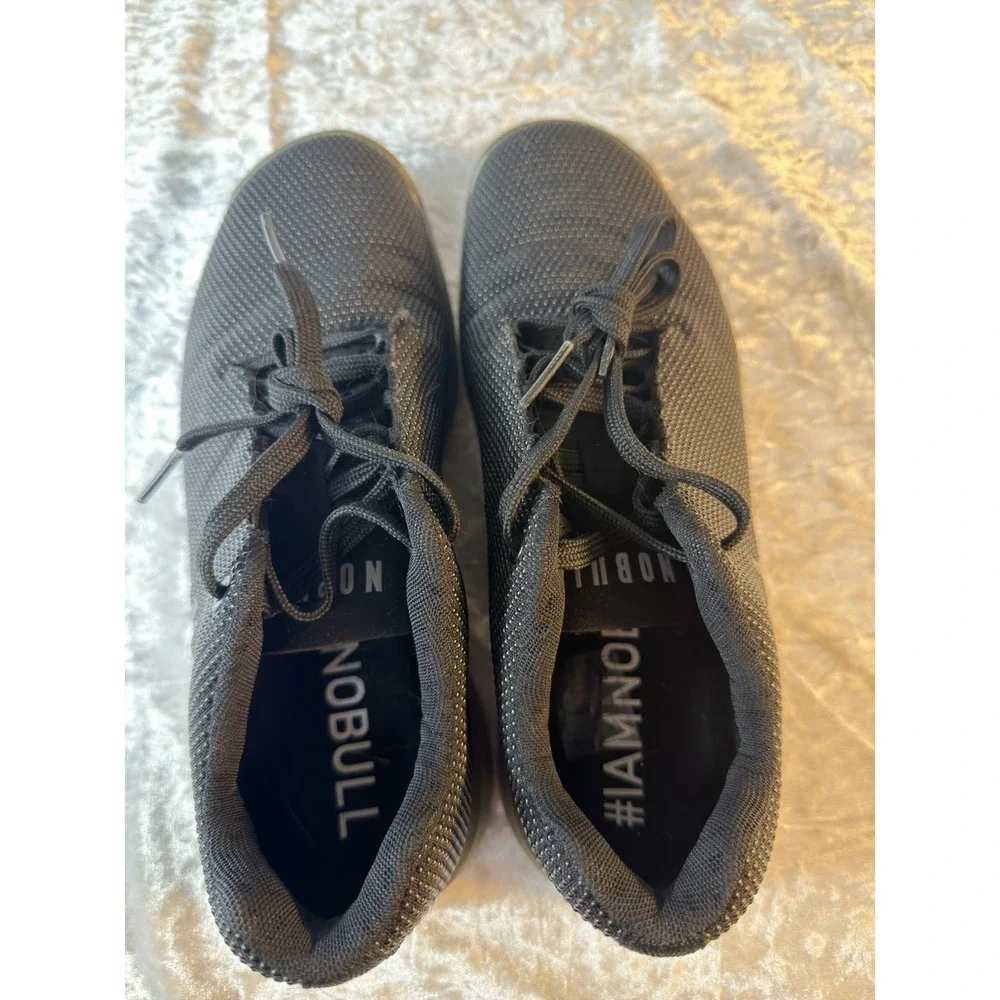 NOBULL Trainer Shoes Black Gum Sole Cross Training Sneakers Men's 7 Women's 8.5